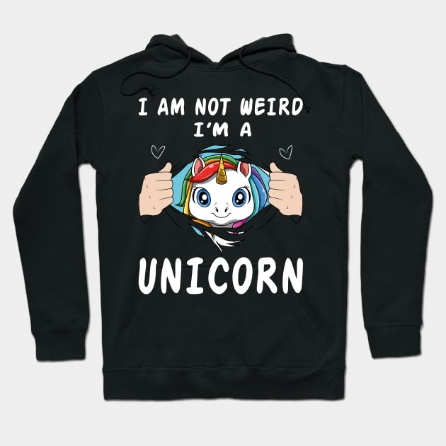 Cute Unicorn Funny Saying Pretty Rainbow Colors Fairytale Hoodie by melostore